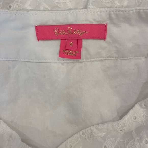 Lilly Pulitzer White Eyelet Ruffle Skirt and Top Set - Picture 10 of 11